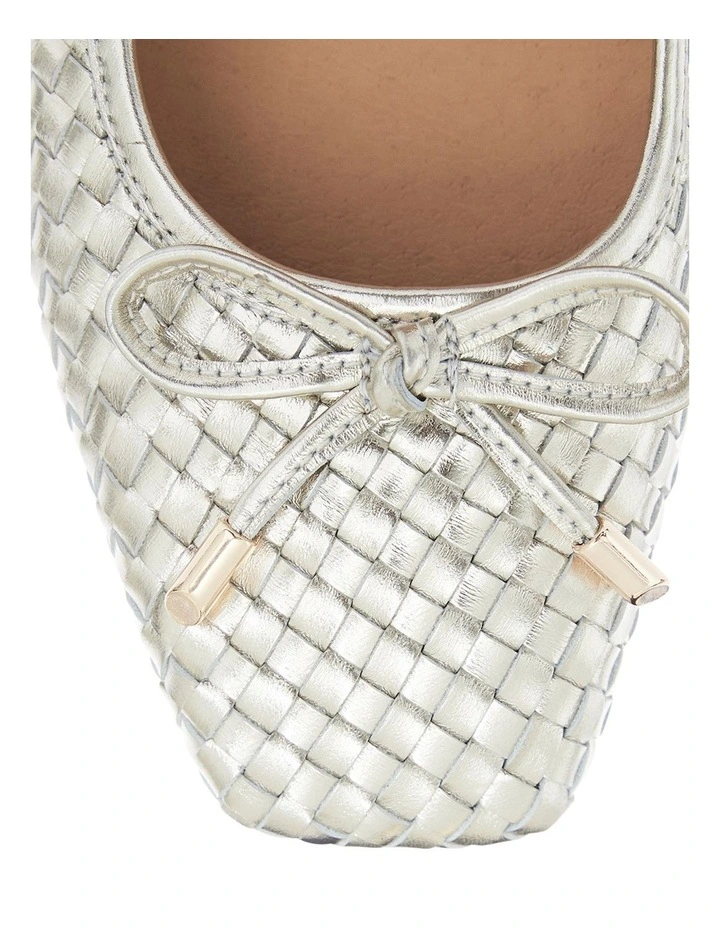 Frances Flat Shoes in Gold Weave image 4