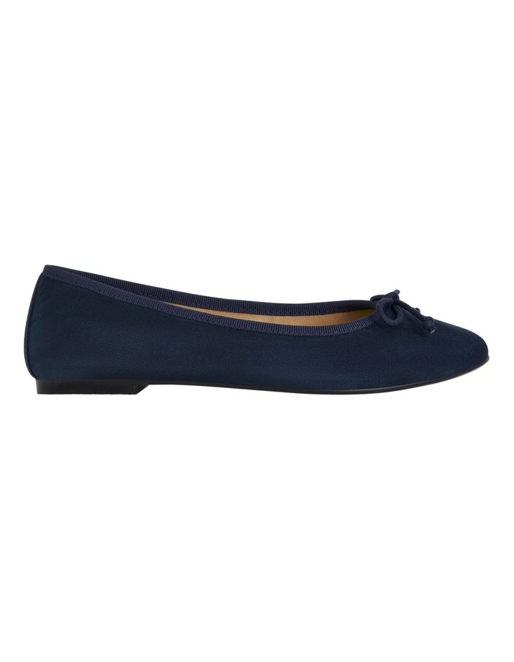 Fonteyn Flat Shoes in Navy Suede image 1