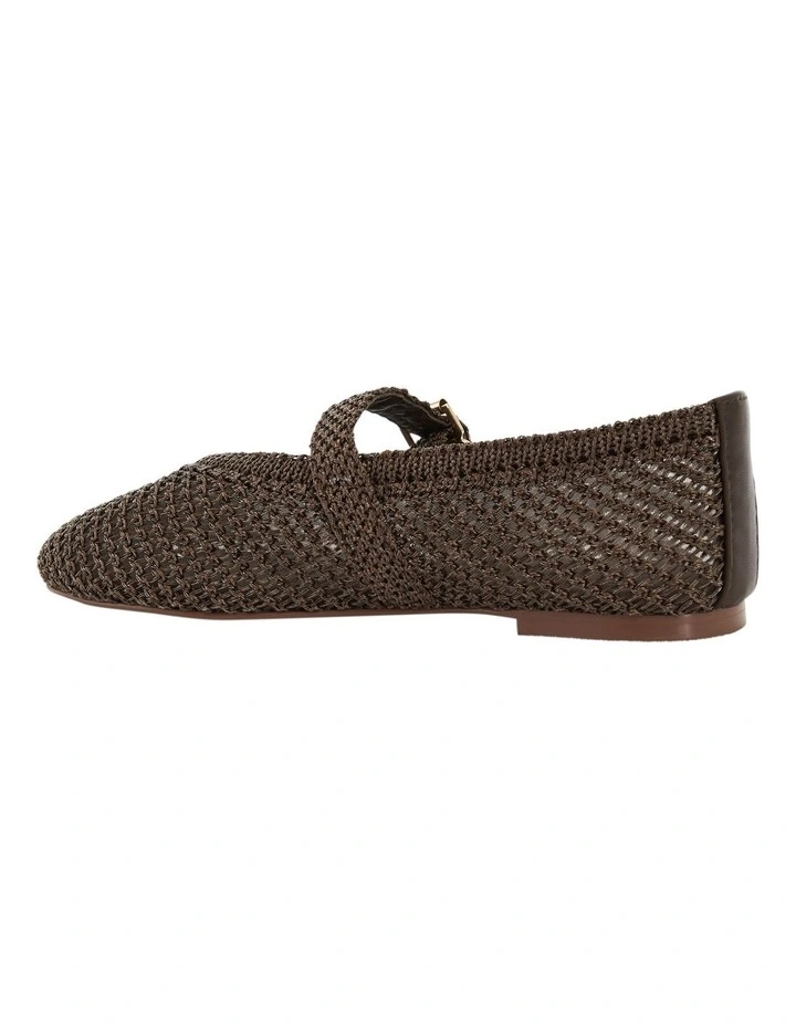 Elope Flat Shoes in Bronze Crochet image 3