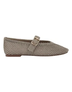 Elope Flat Shoes in Nude Crochet