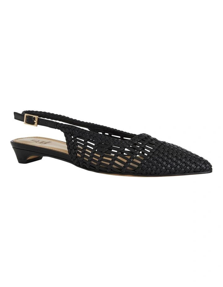 Finley Flat Shoes in Black Weave image 2