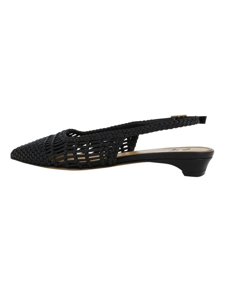 Finley Flat Shoes in Black Weave image 3