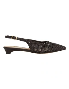 Finley Flat Shoes in Chocolate Weave