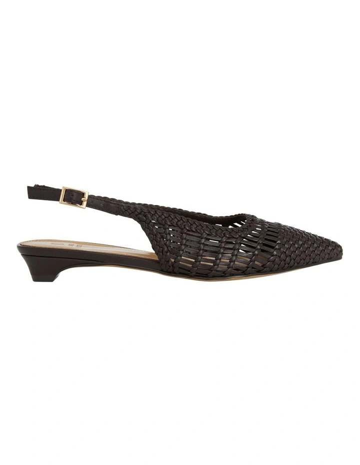 Finley Flat Shoes in Chocolate Weave image 1