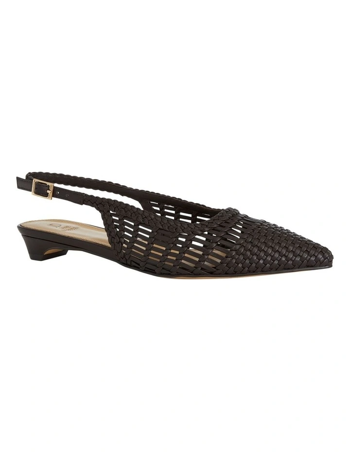 Finley Flat Shoes in Chocolate Weave image 2