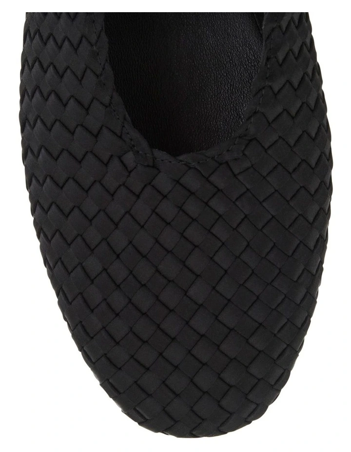 Ezra Flat Shoes in Black Weave image 4