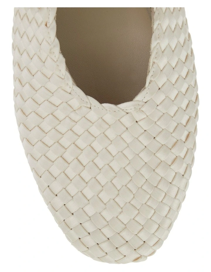 Ezra Flat Shoes in Bone Weave image 4