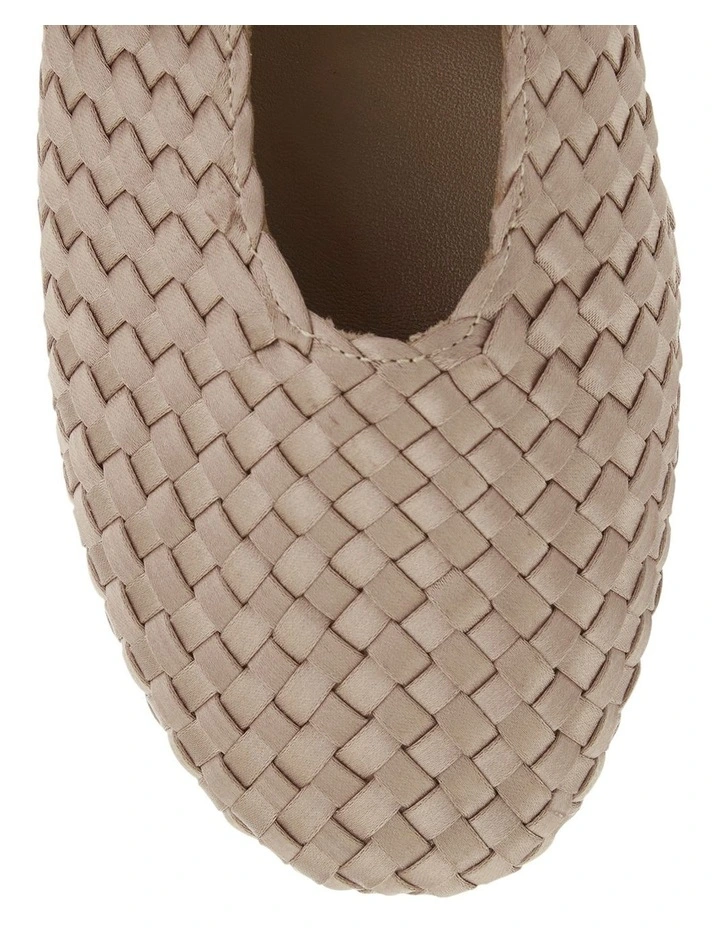 Ezra Flat Shoes in Taupe Weave image 4