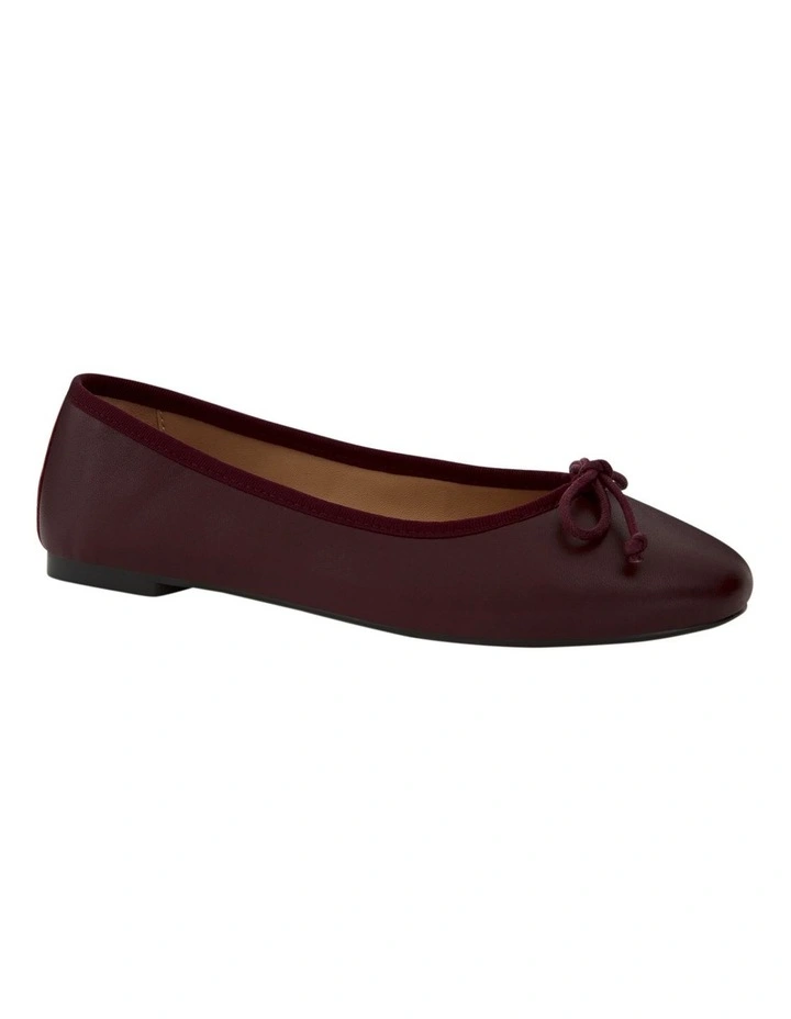 Fonteyn Ballet Flats in Wine Leather image 2