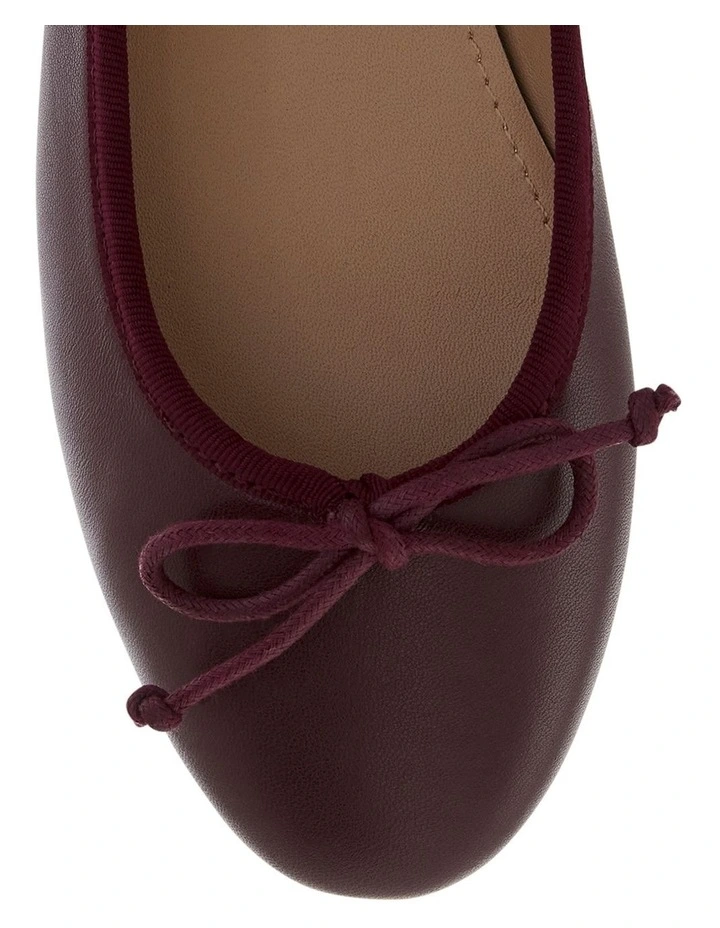 Fonteyn Ballet Flats in Wine Leather image 4