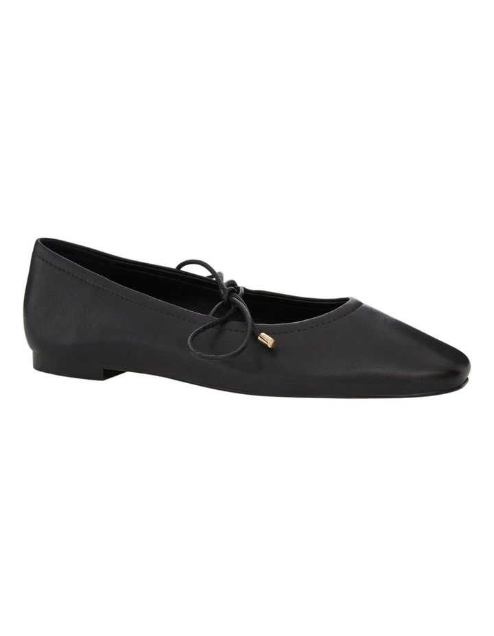 Petina Flat Shoes in Black Leather image 2