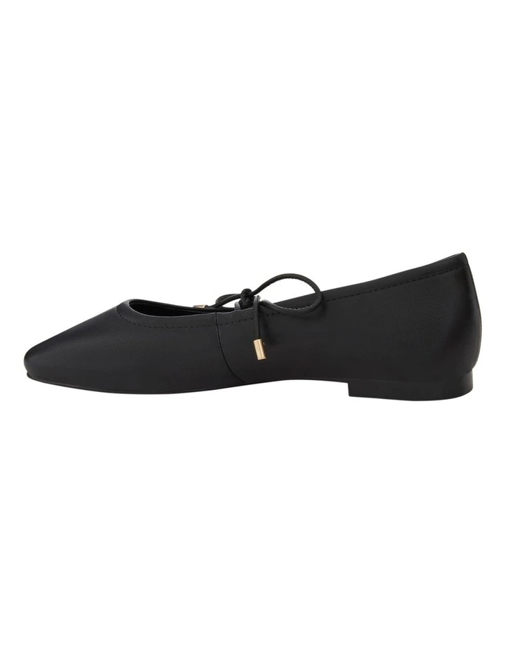 Petina Flat Shoes in Black Leather image 3
