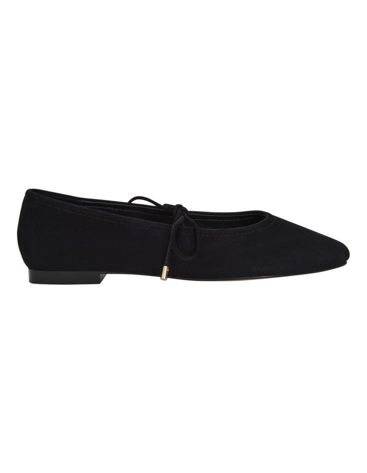 Petina Flat Shoes in Black Suede image 1