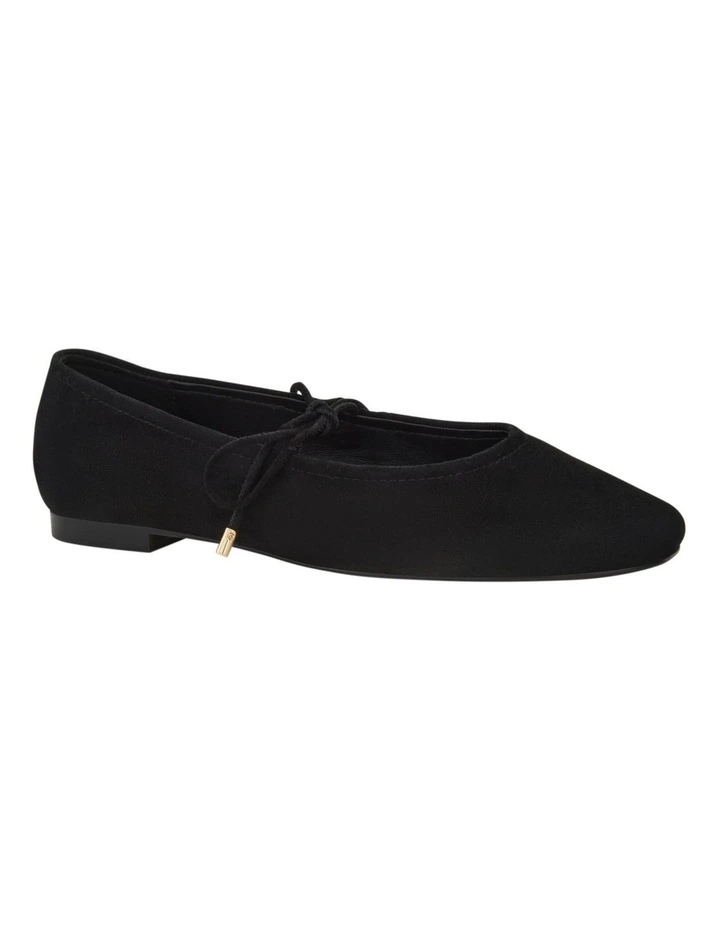 Petina Flat Shoes in Black Suede image 2