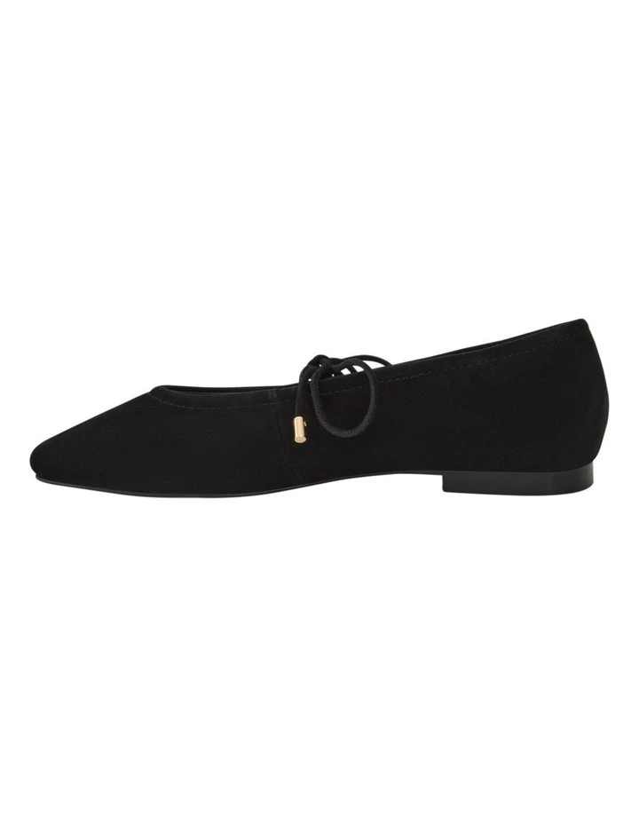 Petina Flat Shoes in Black Suede image 3