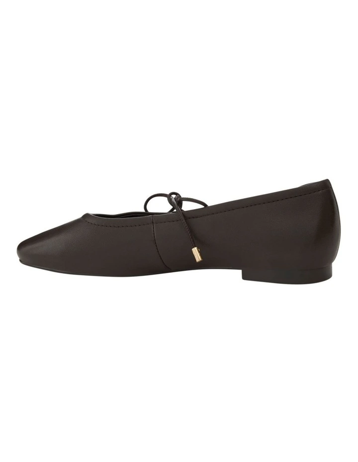 Petina Flat Shoes in Chocolate Leather image 3