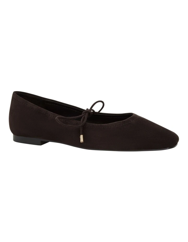 Petina Flat Shoes in Chocolate Suede image 2