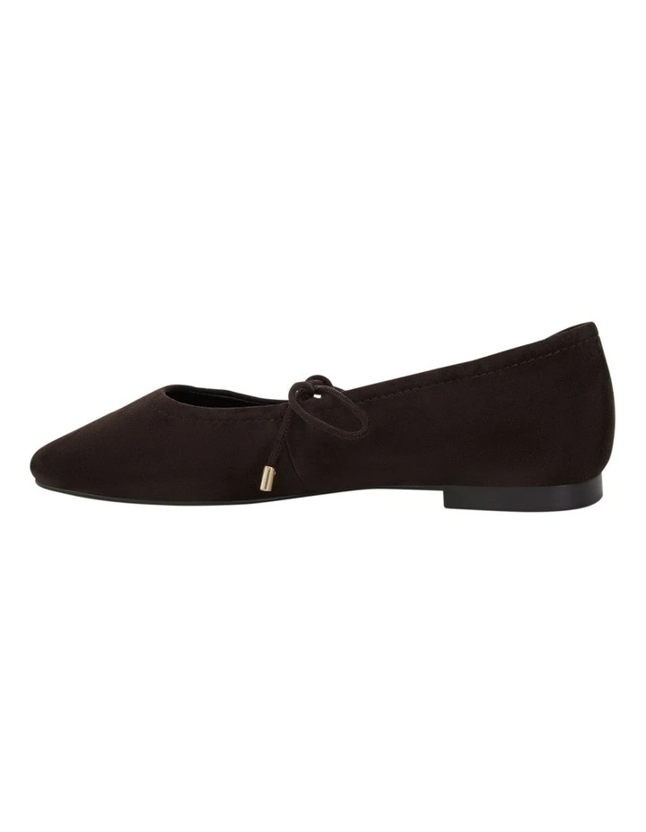 Petina Flat Shoes in Chocolate Suede image 3