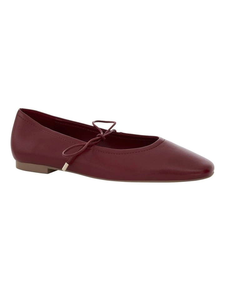 Petina Flat Shoes in Red Leather image 2