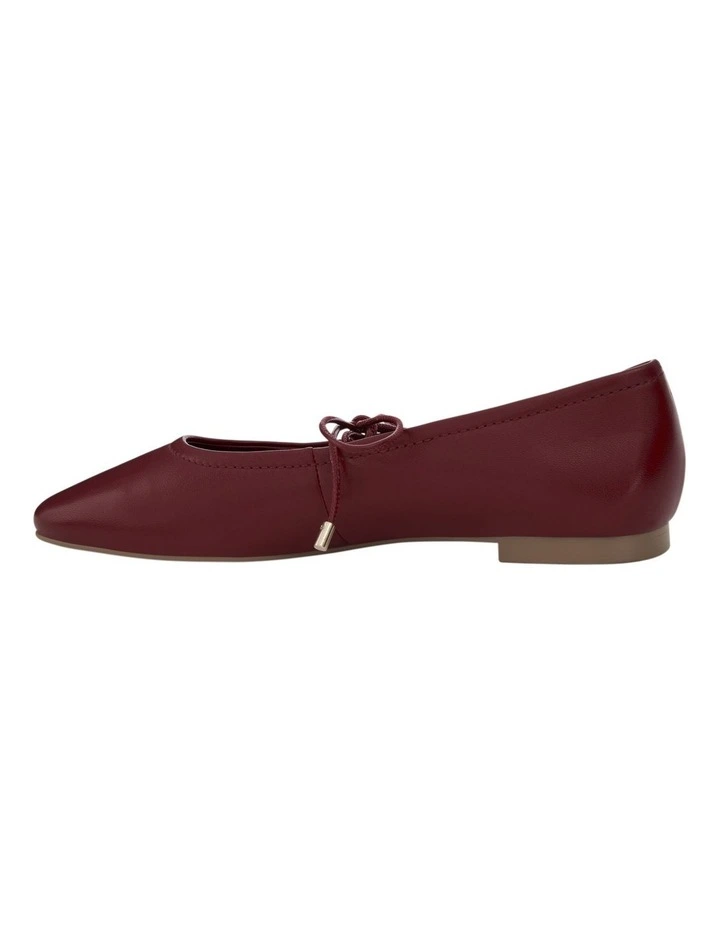 Petina Flat Shoes in Red Leather image 3
