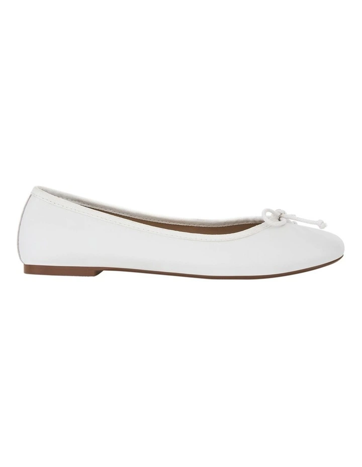 Fonteyn Ballet Flats in White Leather image 1