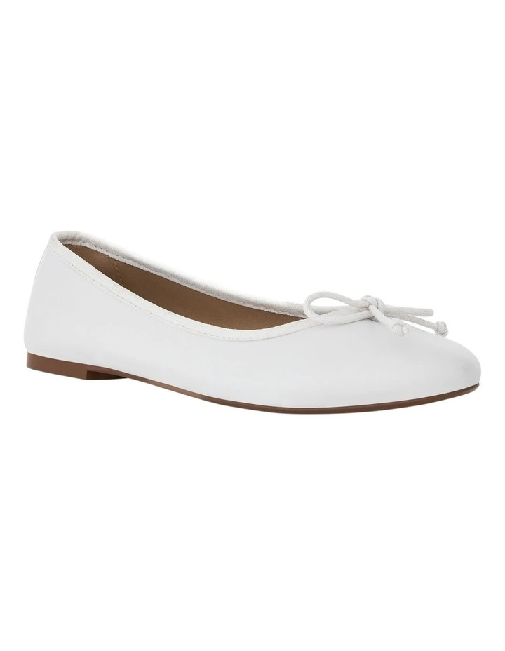 Fonteyn Ballet Flats in White Leather image 2