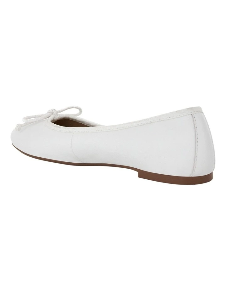 Fonteyn Ballet Flats in White Leather image 3