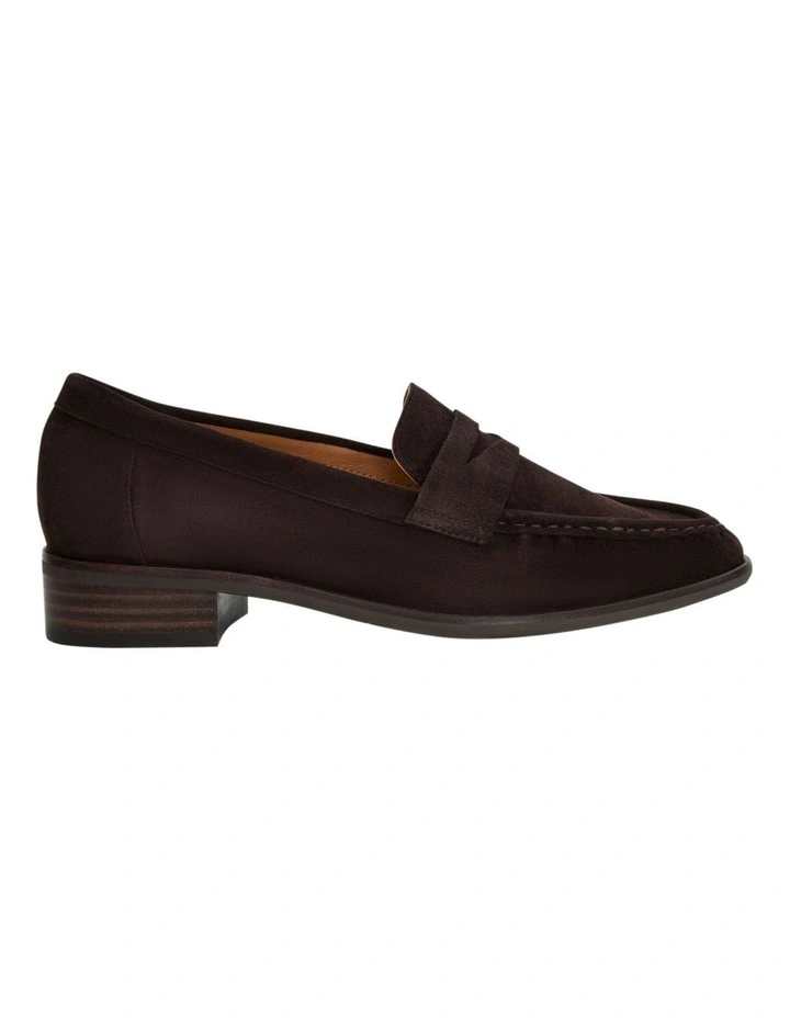 Turner Flat Shoes in Chocolate Suede image 1