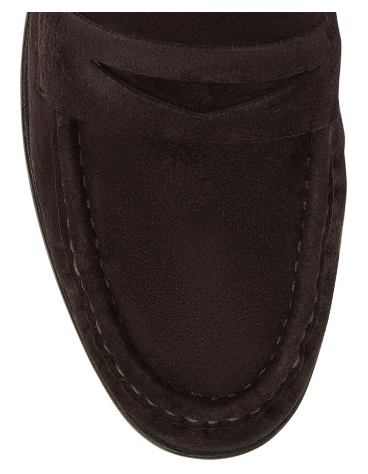 Turner Flat Shoes in Chocolate Suede image 4