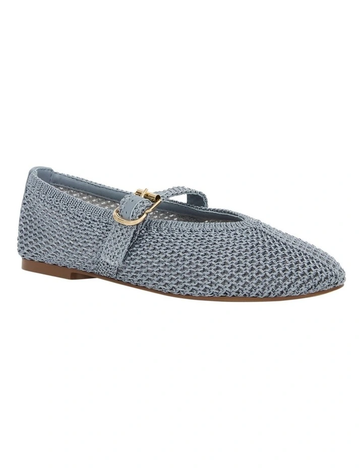 Elope Ballet Flats in Pale Blue Crochet image 2