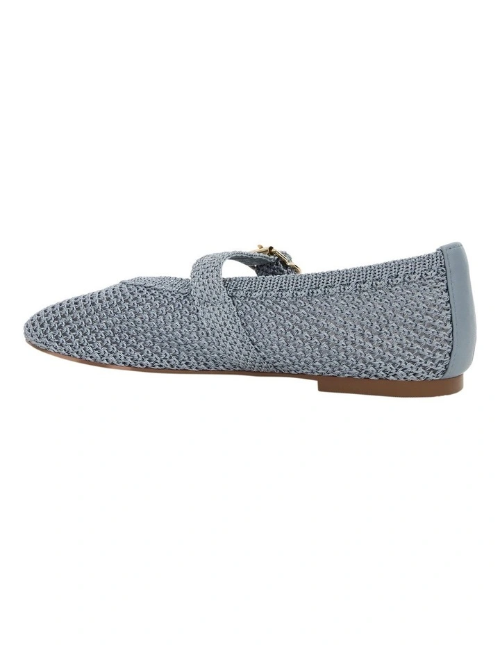 Elope Ballet Flats in Pale Blue Crochet image 3