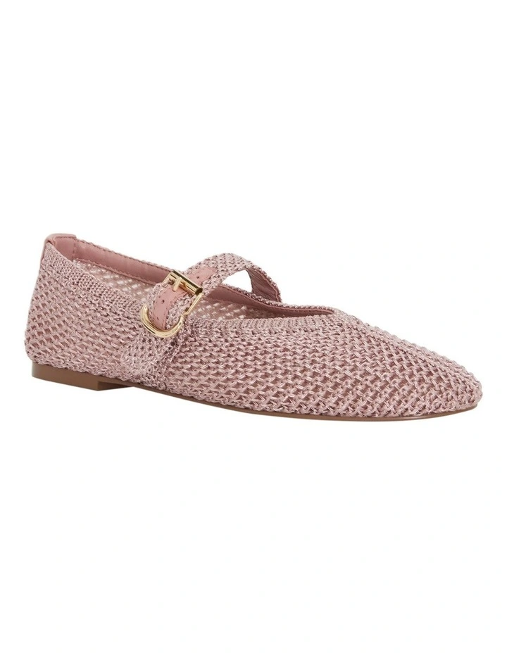 Elope Ballet Flats in Pale Pink Crochet image 2