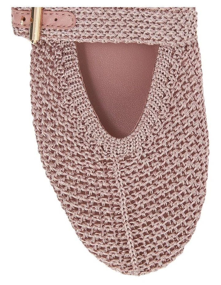 Elope Ballet Flats in Pale Pink Crochet image 4