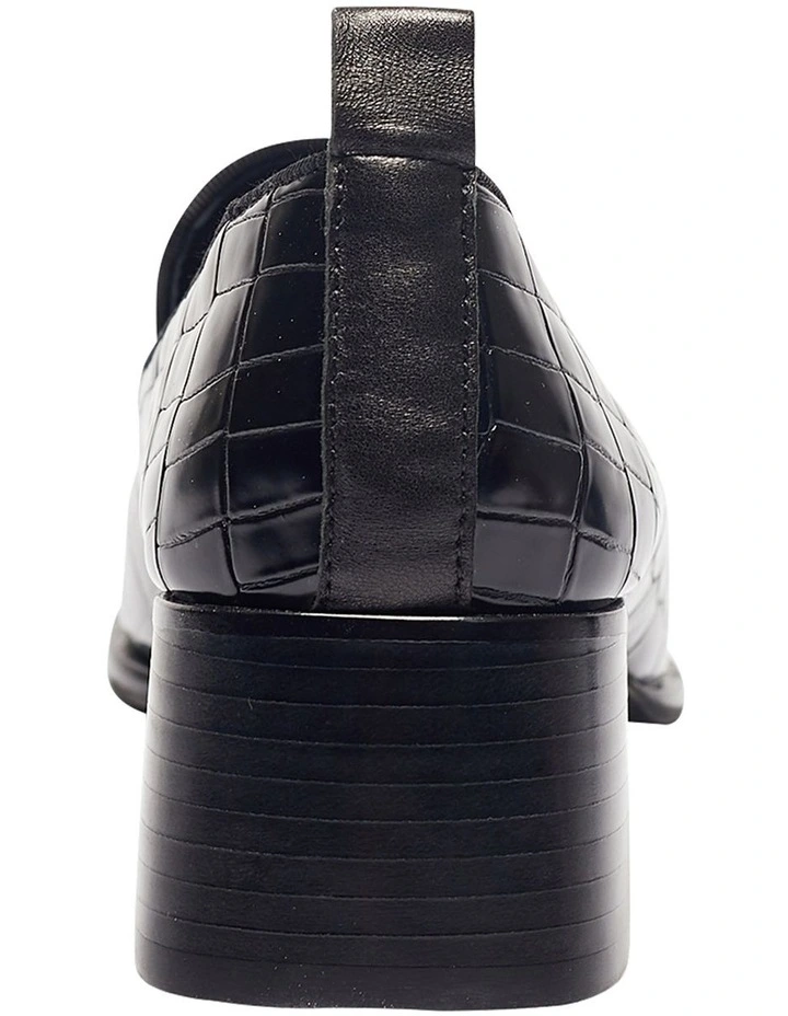 Famous Black Croc Heeled Shoes image 5