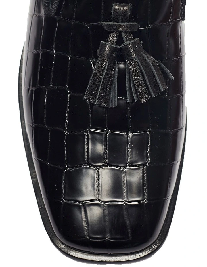 Famous Black Croc Heeled Shoes image 7