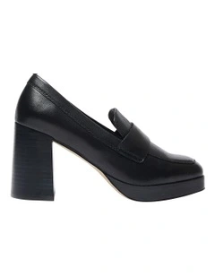 Hume Heeled Shoes in Black Leather