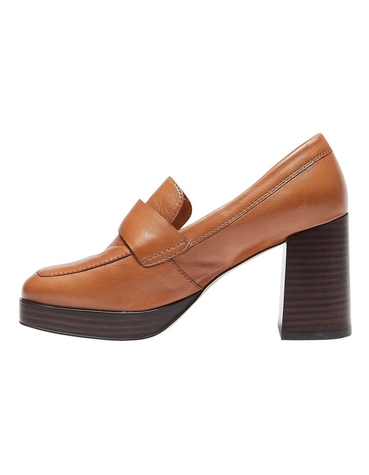 Hume Heeled Shoes in Tan Leather image 3