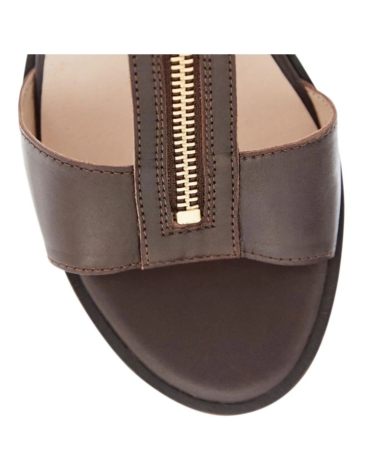 Abigail Sandals in Chocolate Leather image 4