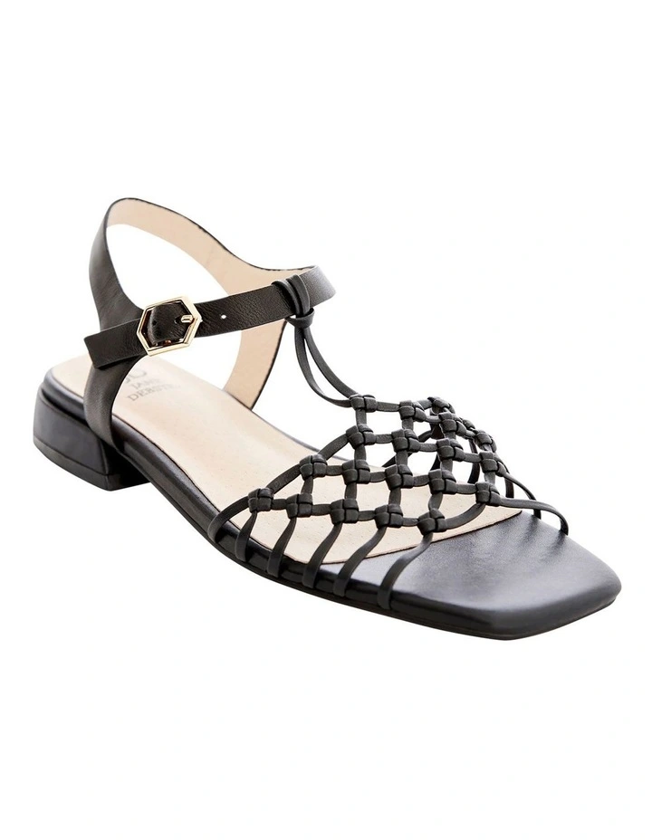 Magnolia Sandals in Black Weave image 2