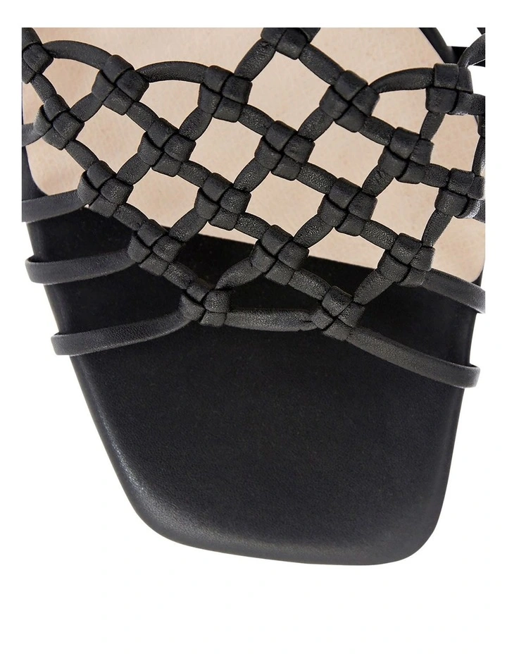 Magnolia Sandals in Black Weave image 4
