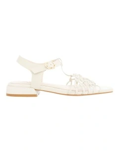 Magnolia Sandals in Bone Weave