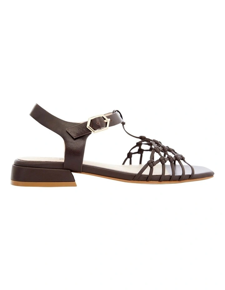 Magnolia Sandals in Chocolate Weave image 1