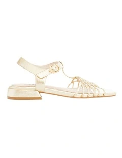 Magnolia Sandals in Gold Weave