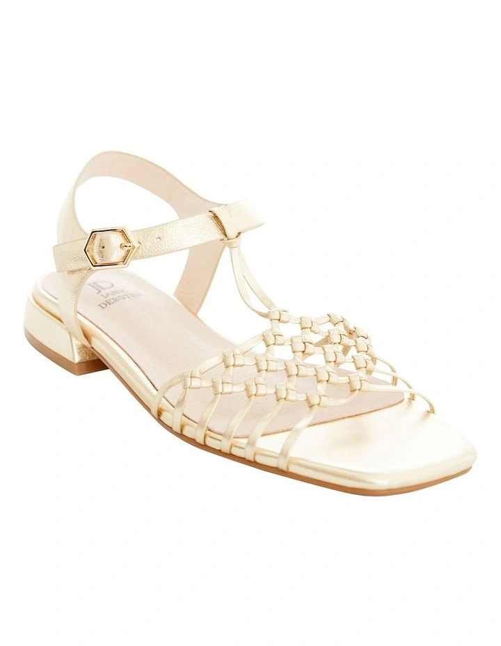 Magnolia Sandals in Gold Weave image 2