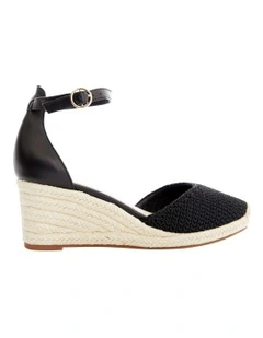 Poland Sandals in Black Weave