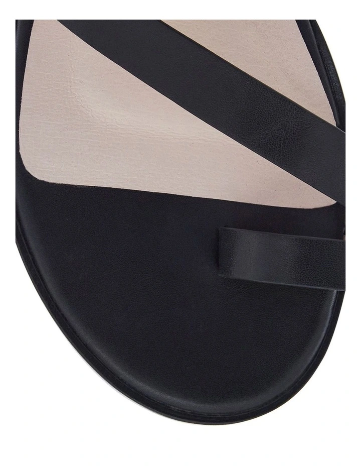 Tena Leather Sandals in Black image 4