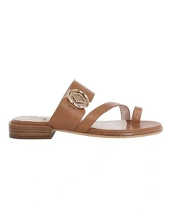 Tena Leather Sandals in Tan