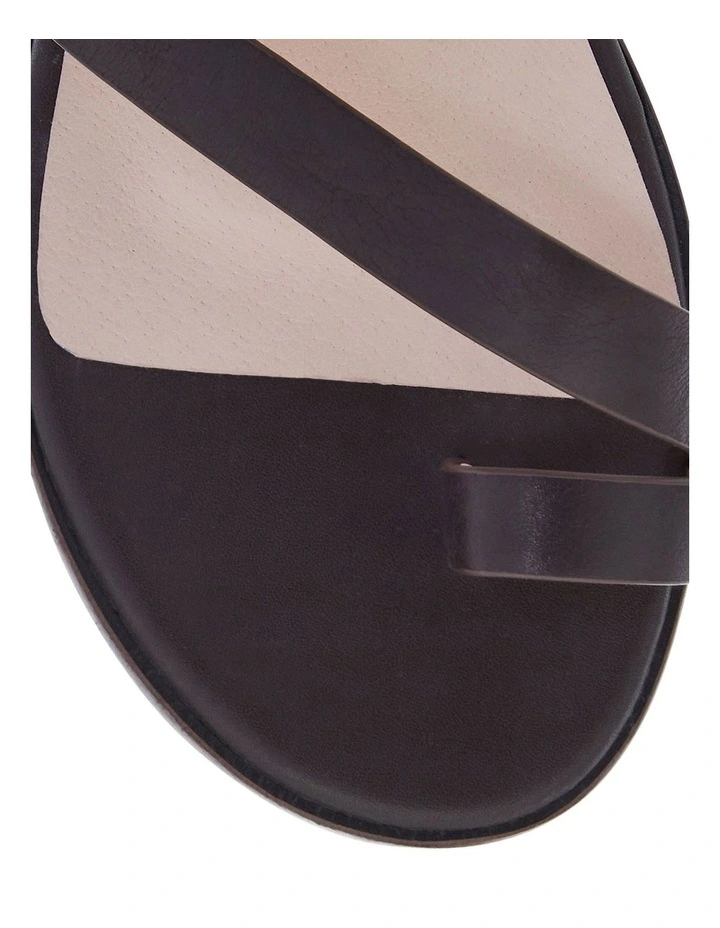 Tena Leather Sandals in Chocolate image 4