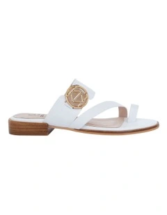 Tena Leather Sandals in White