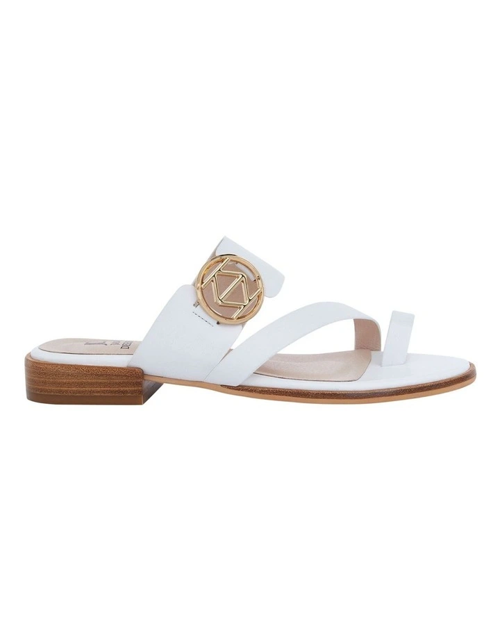 Tena Leather Sandals in White image 1
